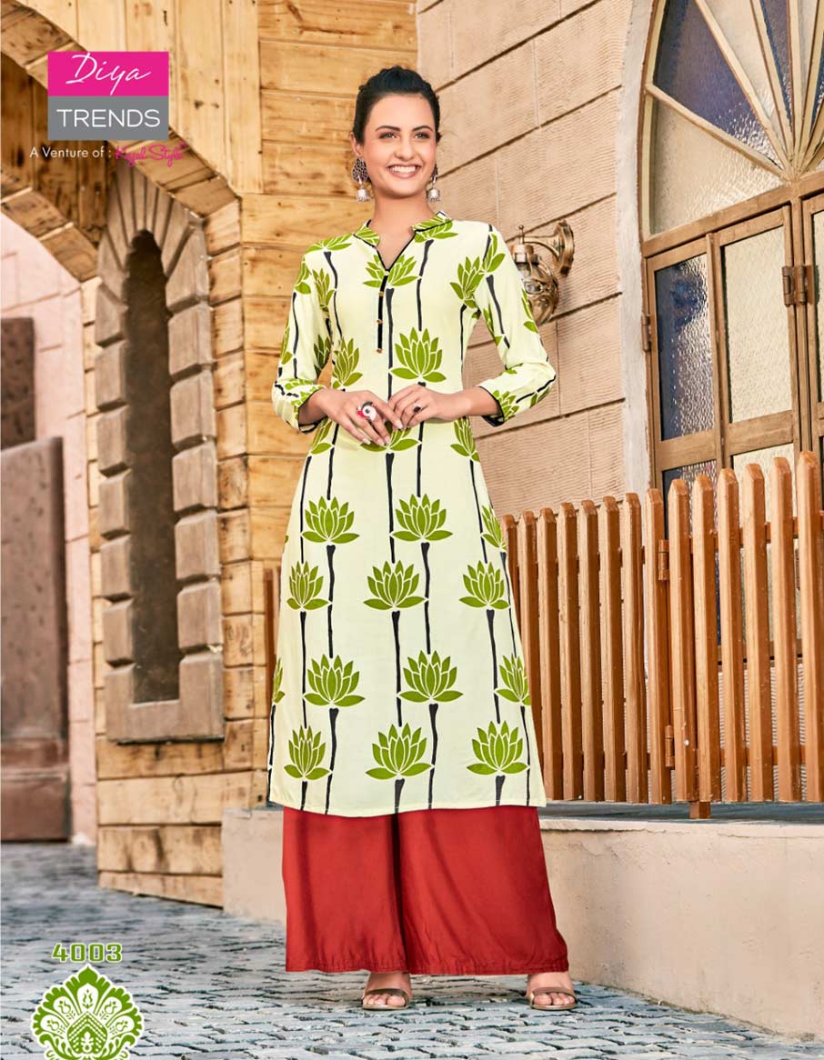 Gardencity Vol-4 Diya Trends Straight Mall Concept Kurti Gardencity Vol-4 Diya Trends Straight Mall Concept Kurti